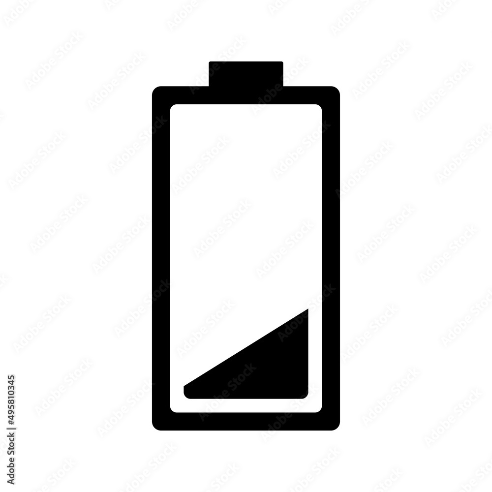 Battery Icon Vector Illustration. Flat Style Vector Illustration