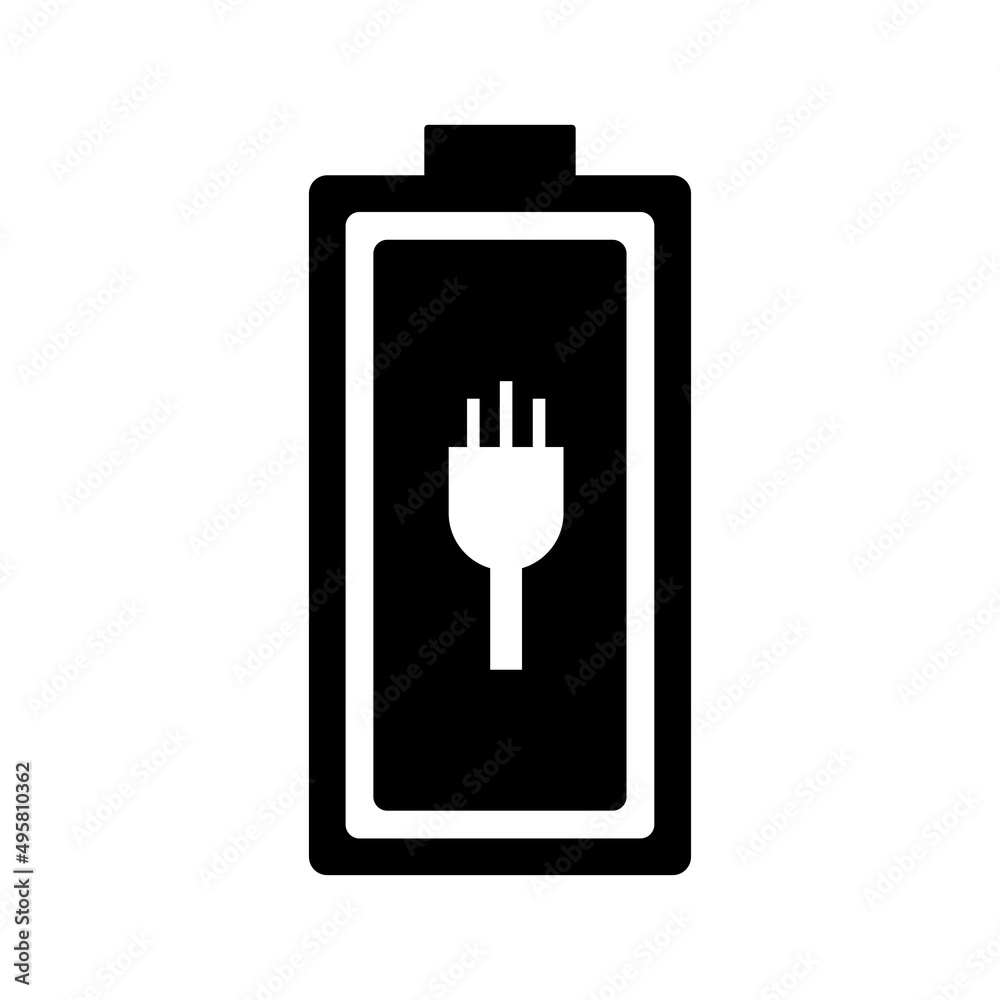 Battery Icon Vector Illustration. Flat Style Vector Illustration