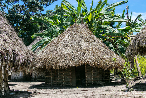 Slika na platnu Tribe house in the jungle
