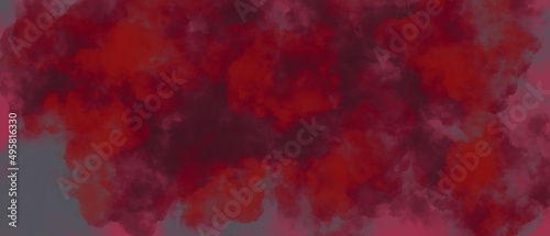 Abstract red color paint and cloud texture design 
