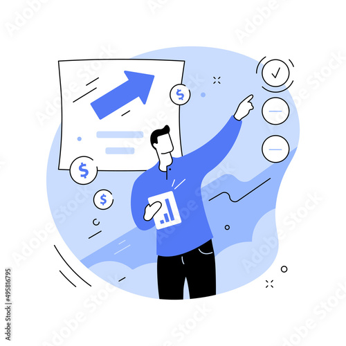 Career growth abstract concept vector illustration.