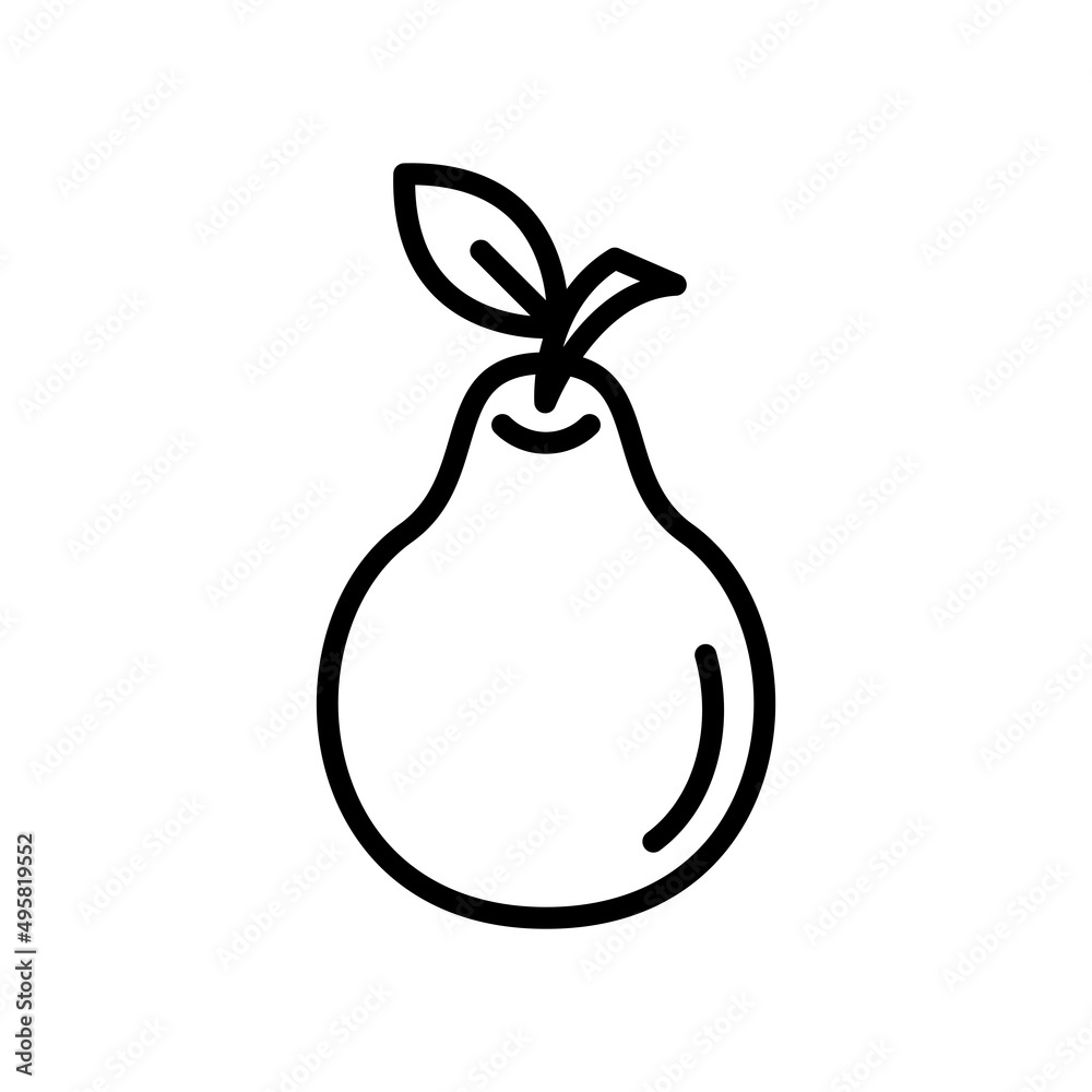 Pear Fruit Icon Logo Design Vector Template Illustration Pear Fruit Icon Logo Design Vector Template Illustration