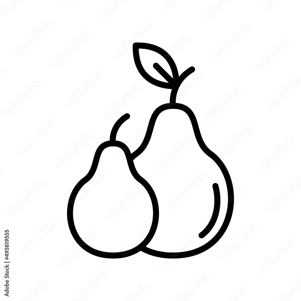 Pear Fruit Icon Logo Design Vector Template Illustration Pear Fruit Icon Logo Design Vector Template Illustration
