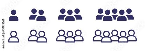 User icon collection. Group of people icon set. Vector illustration photo