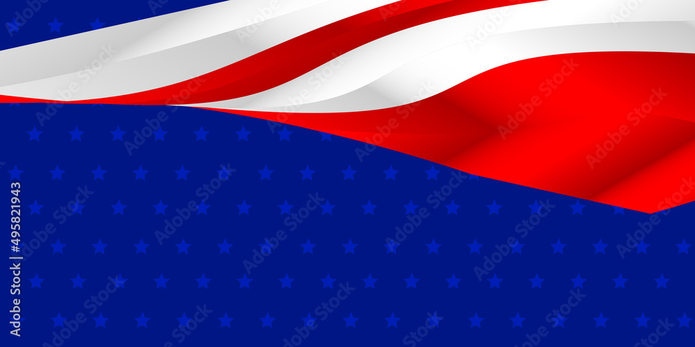 Red, white and blue background with star Red, white and blue background with star