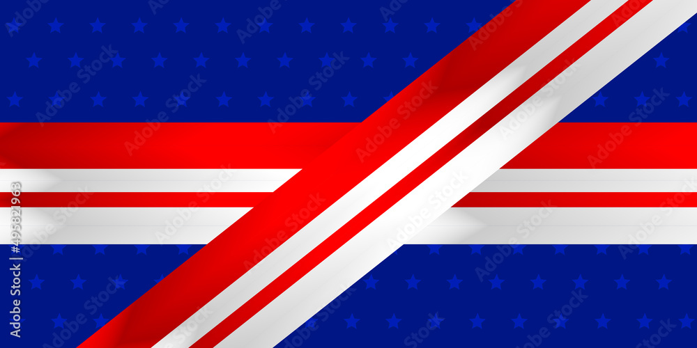 Red, white and blue background with star Red, white and blue background with star