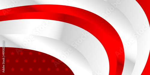 Abstract red and white background with star