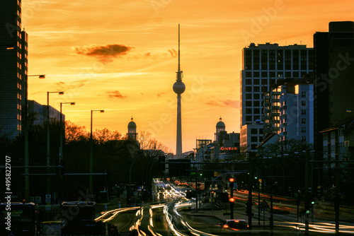 Frankfurter Alee Sonnenuntergang