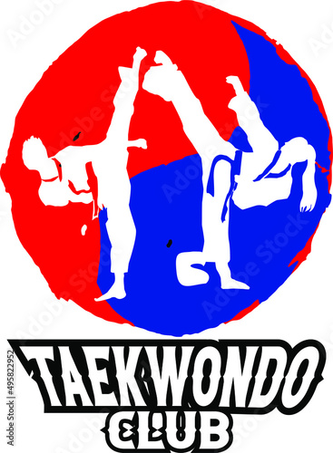 taekwondo logo vector illustration 