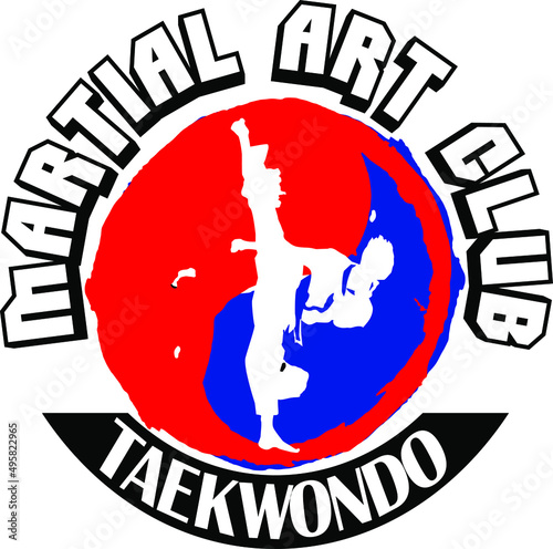 taekwondo logo vector illustration 