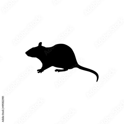 The Best Mouse Silhouette Image With White Background
