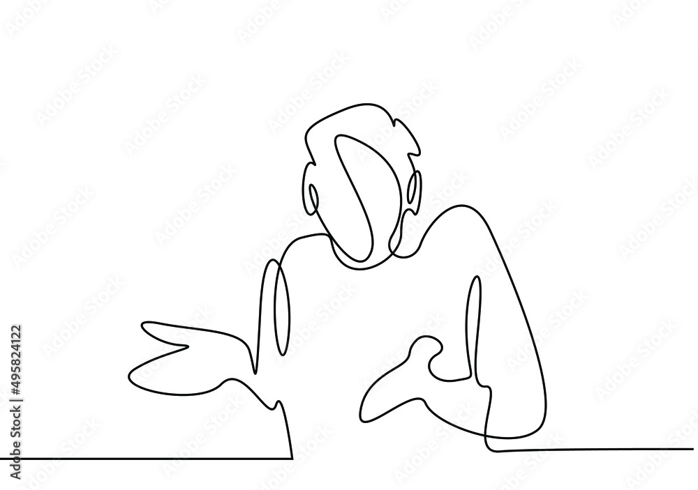 a man is hesitating and thinking with his hands to decide which one to choose a man is hesitating and thinking with his hands to decide which one to choose