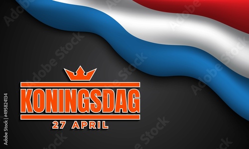 King’s Day Background Design. Vector Illustration.