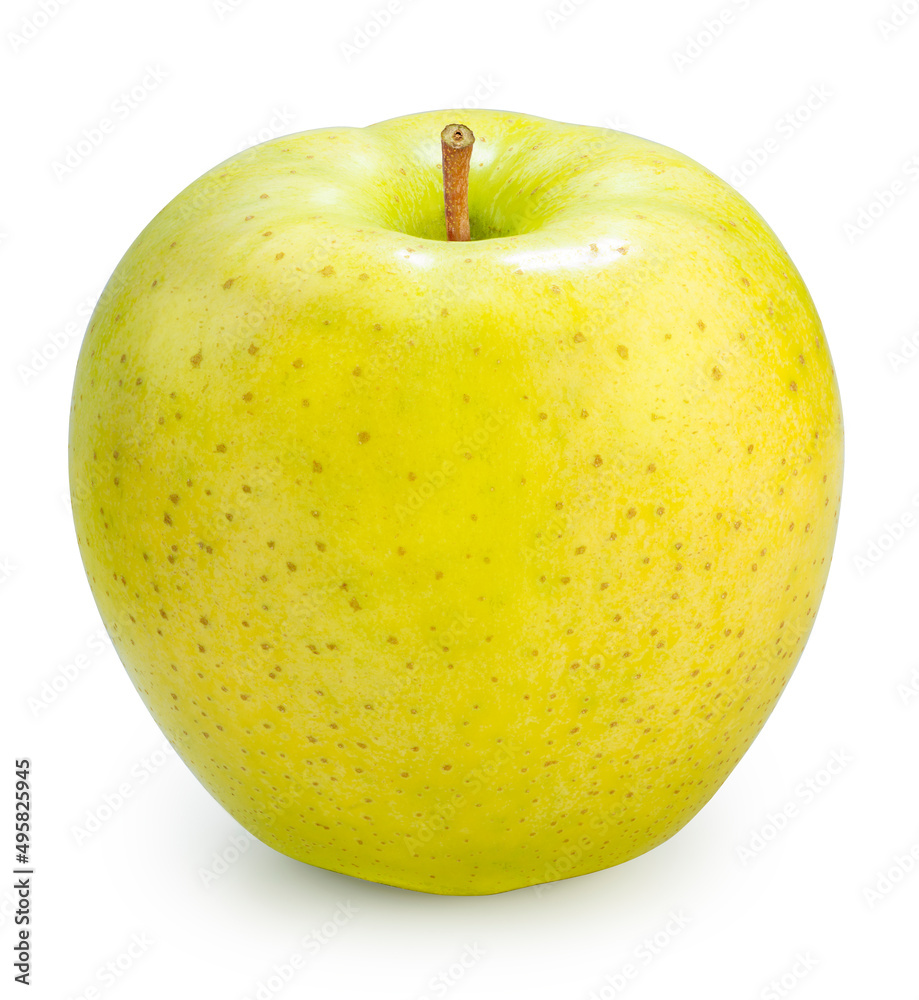 Fresh yellow Apple Isolated on White With clipping path, Golden yellow Orin Apple isolated on white. Fresh yellow Apple Isolated on White With clipping path, Golden yellow Orin Apple isolated on white.