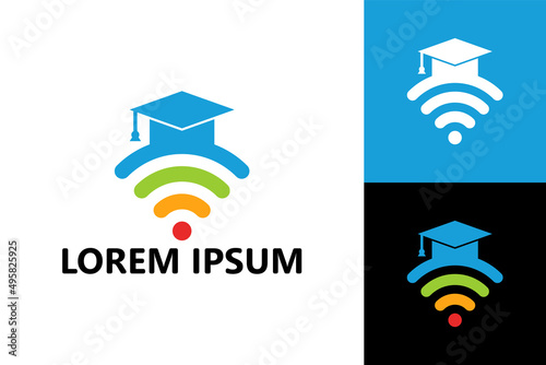 Online study logo template design vector