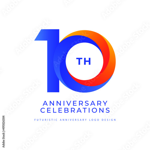 10 years anniversary logo celebrations concept