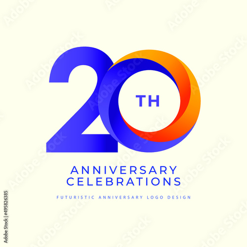 20 years anniversary logo celebrations concept