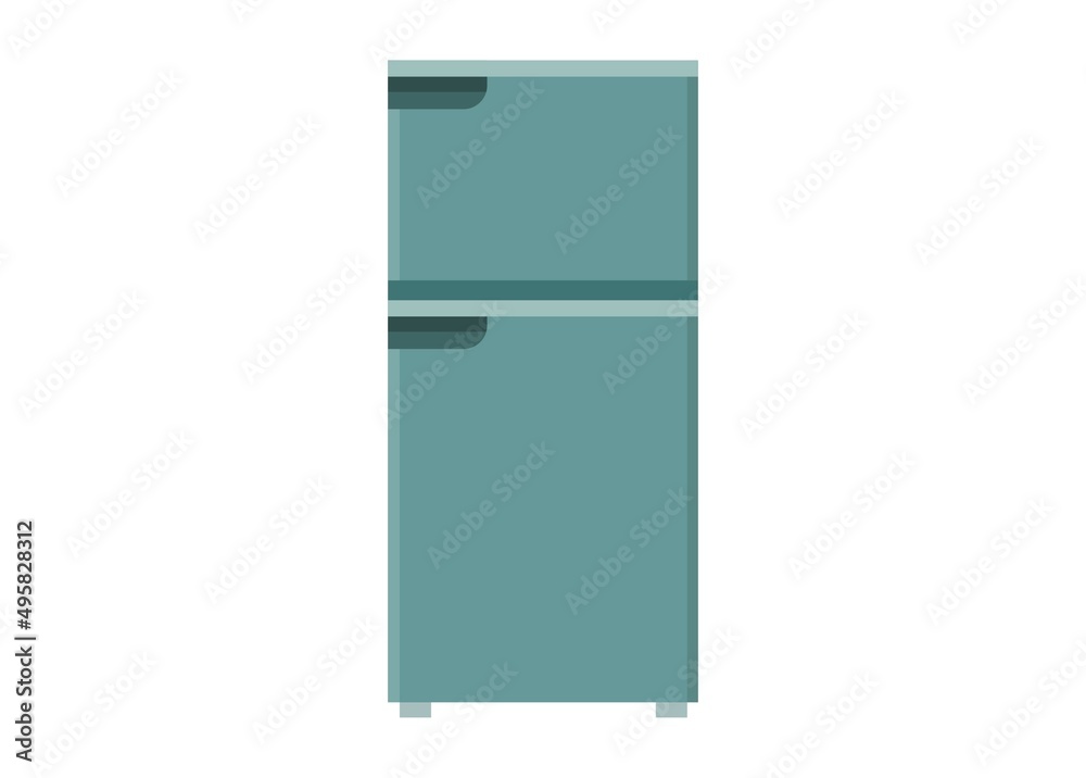 Two doors refrigerator. Simple flat illustration. Two doors refrigerator. Simple flat illustration.
