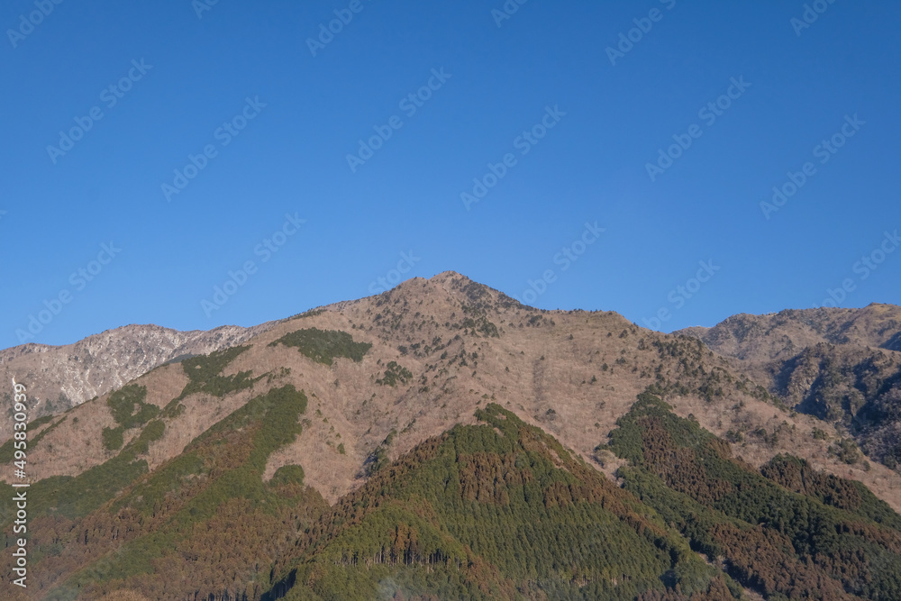 静岡県富士宮市朝霧高原からの毛無山