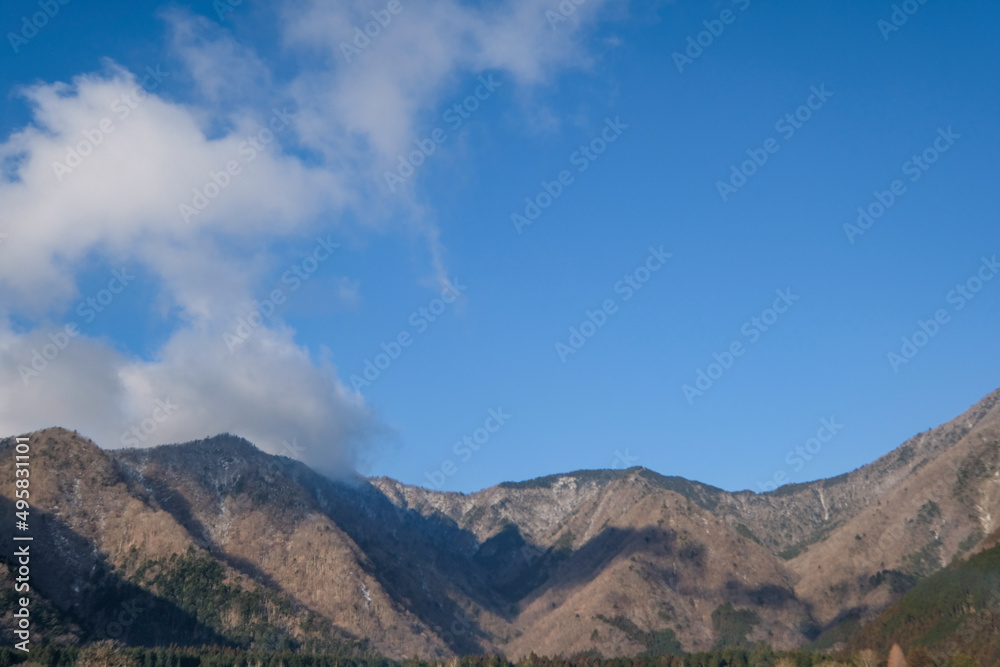 静岡県富士宮市朝霧高原からの毛無山