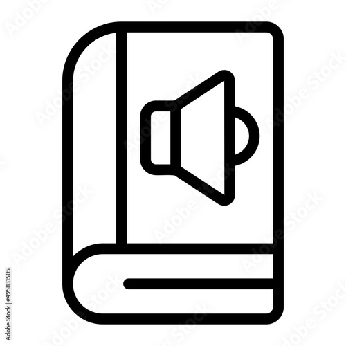 audiobook line icon