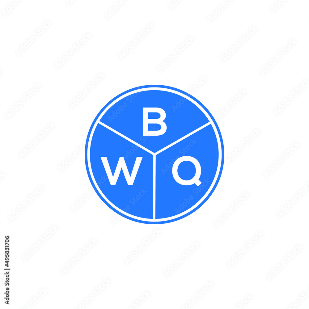 BWQ letter logo design on black background. BWQ creative initials letter logo concept. BWQ letter design. BWQ letter logo design on black background. BWQ creative initials letter logo concept. BWQ letter design.