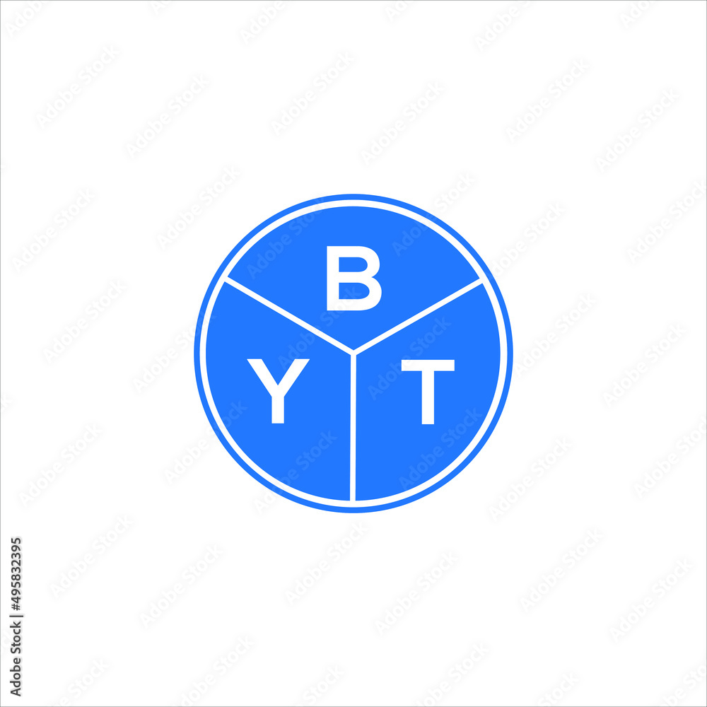 BYT letter logo design on black background. BYT creative initials letter logo concept. BYT letter design. BYT letter logo design on black background. BYT creative initials letter logo concept. BYT letter design.