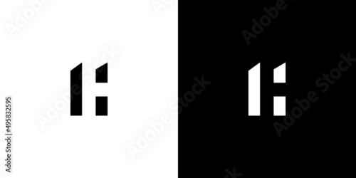 simple and bold H letter initials logo design
