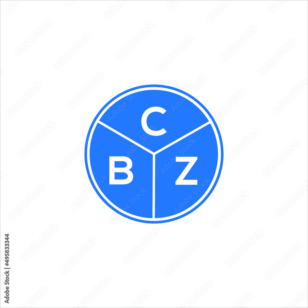 CBZ letter logo design on White background. CBZ creative Circle letter logo concept. CBZ letter design. 