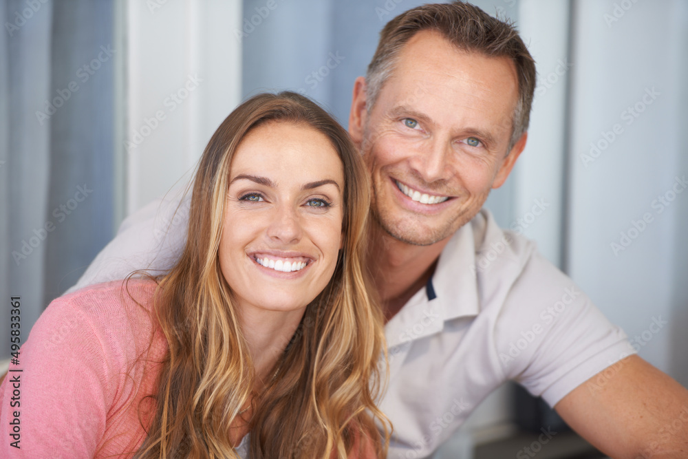 Everyday with her is a little slice of heaven. A cropped shot of a happy couple smiling at the camera. Everyday with her is a little slice of heaven. A cropped shot of a happy couple smiling at the camera.