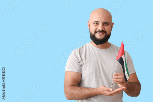 Man with the national flag ...
