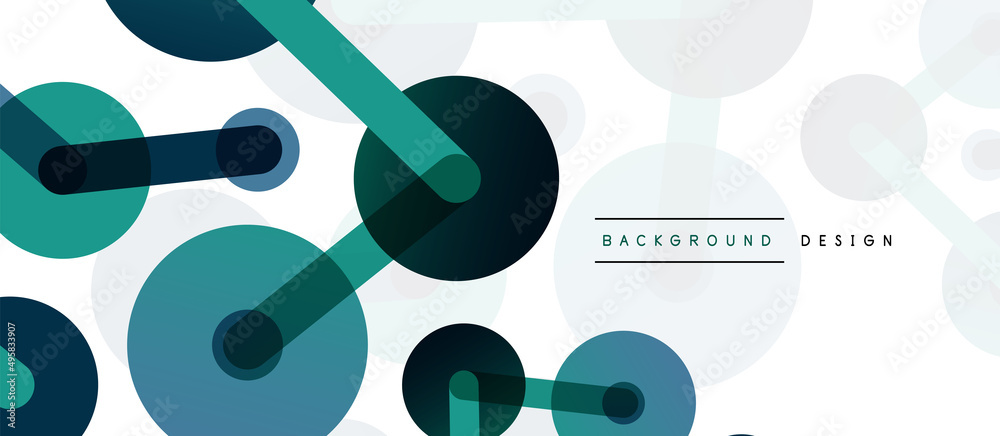 Abstract background. Round dots connected by lines. Trendy techno business template for wallpaper, banner, background or landing Abstract background. Round dots connected by lines. Trendy techno business template for wallpaper, banner, background or landing