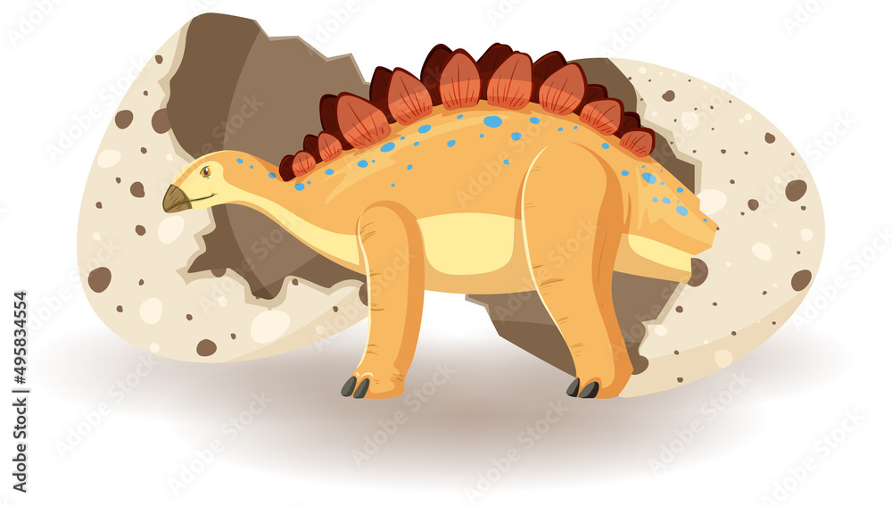 Stegosaurus hatching from egg Stegosaurus hatching from egg