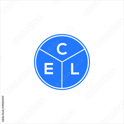 CEL letter logo design on White background. CEL creative Circle letter logo concept. CEL letter design. 