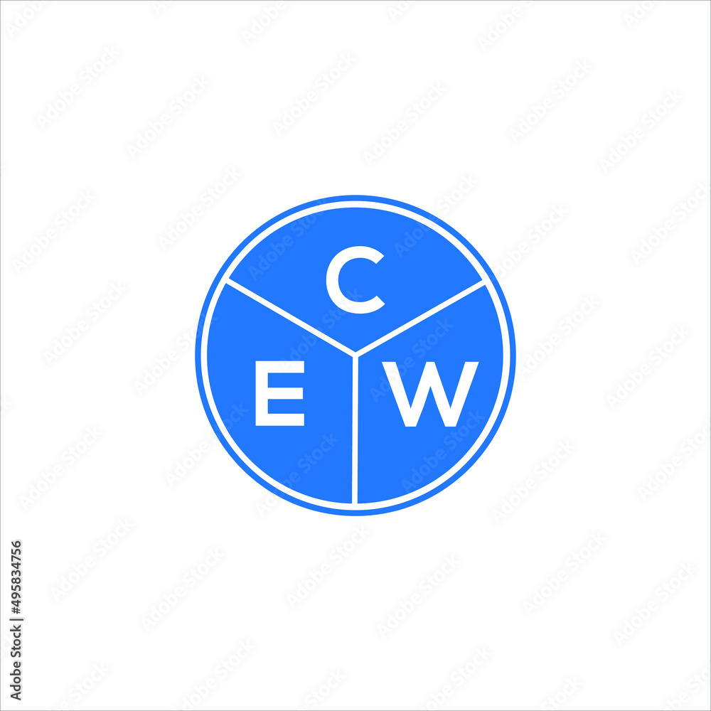 CEW letter logo design on White background. CEW creative Circle letter logo concept. CEW letter design. 