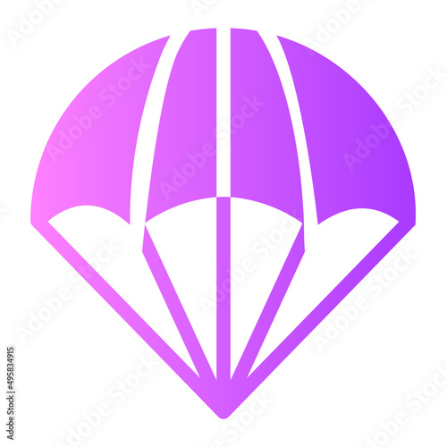 parachute gradient icon