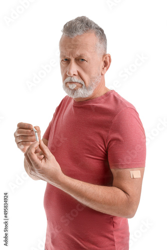 Mature man with applied nic...