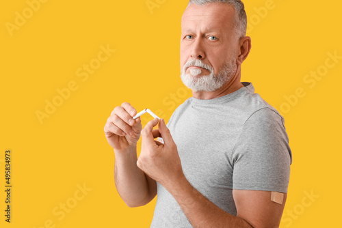 Mature man with applied nic...