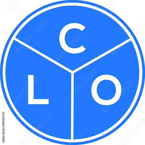 CLO letter logo design on White background. CLO creative Circle letter logo concept. CLO letter design. 

