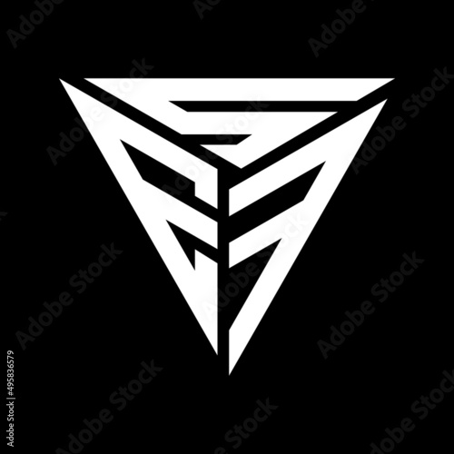 Letter SEF Triangle Logo Design Concept photo