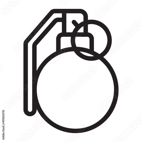 grenade line icon
