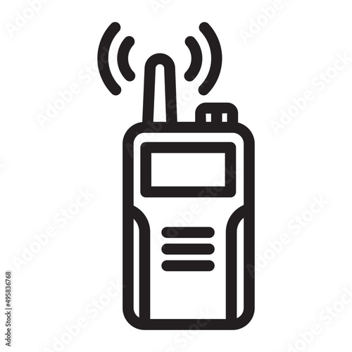 walkie talkie line icon