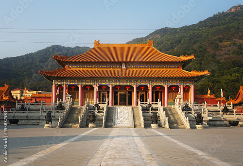 Foshan city, Guangdong, China. Xiqiao Mountain Guoyi Movie and TV City. Xiqiao Wong Tai Sin Taoist Temple Scenic Area in the real size. photo
