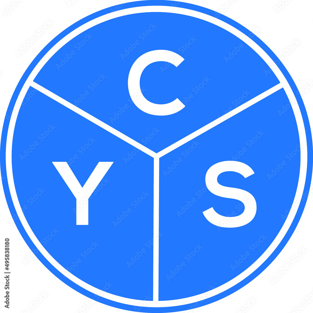 CYS letter logo design on White background. CYS creative Circle letter logo concept. CYS letter design. CYS letter logo design on White background. CYS creative Circle letter logo concept. CYS letter design.