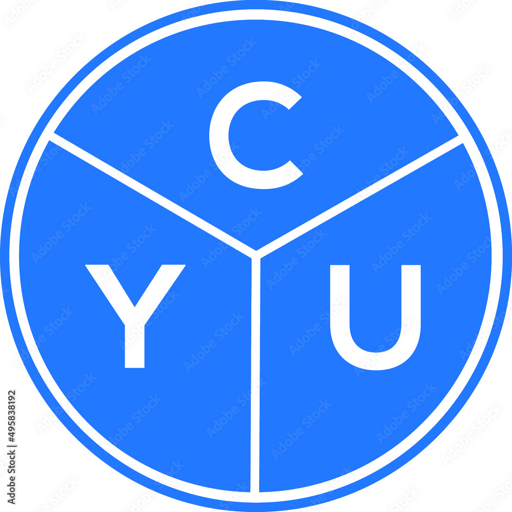 CYU letter logo design on White background. CYU creative Circle letter logo concept. CYU letter design. CYU letter logo design on White background. CYU creative Circle letter logo concept. CYU letter design.