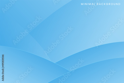 Abstract gradient blue color curve wave design background template. Modern soft vector graphic illustration for card, wallpaper, brochure, magazine, cover, screen.