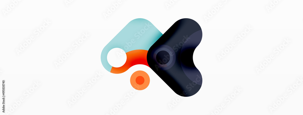 Creative geometric wallpaper. Minimal bubble arrow and circle abstract background. Techno business template for wallpaper, banner, background or landing Creative geometric wallpaper. Minimal bubble arrow and circle abstract background. Techno business template for wallpaper, banner, background or landing