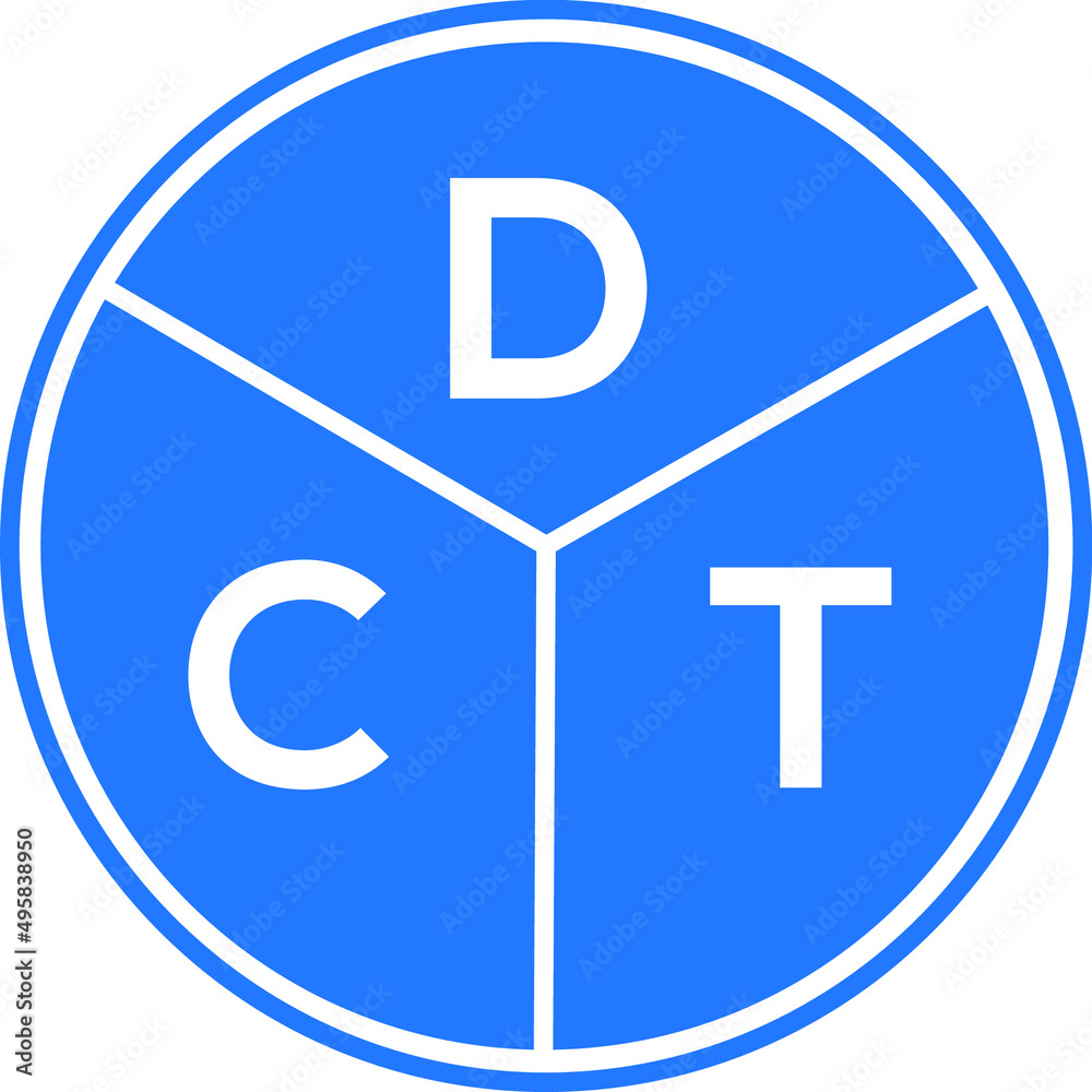 DCT letter logo design on White background. DCT creative Circle letter logo concept. DCT letter design. DCT letter logo design on White background. DCT creative Circle letter logo concept. DCT letter design.