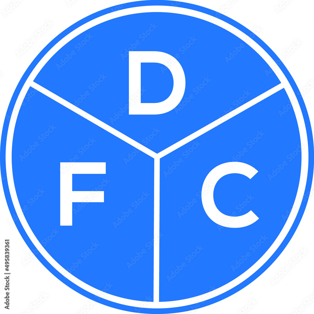 DFC letter logo design on White background. DFC creative Circle letter logo concept. DFC letter design. DFC letter logo design on White background. DFC creative Circle letter logo concept. DFC letter design.