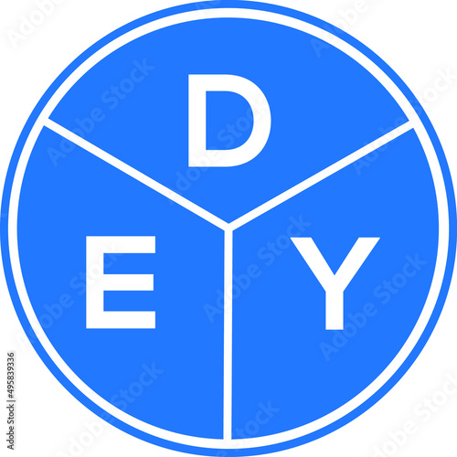 DEY letter logo design on White background. DEY creative Circle letter logo concept. DEY letter design. 